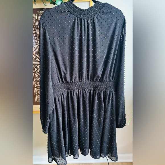 Torrid Black Shiny Iridescent Dress Plus Size 3X - Picture 2 of 11